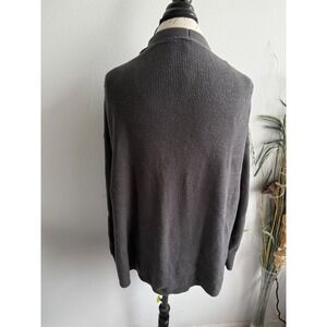 Lululemon Womens Charcoal Grey Ribbed Open Front Cardigan Sweater LW3FE5S Size 4